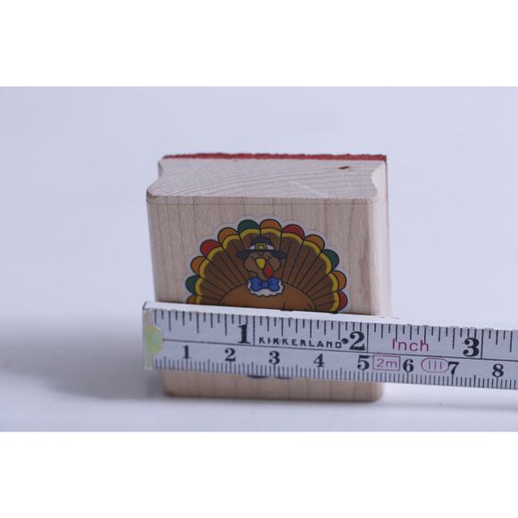 Thanksgiving, Turkey Pilgrim, Message Stamp, Autumn, Fall, Bird - Picture 3 of 3